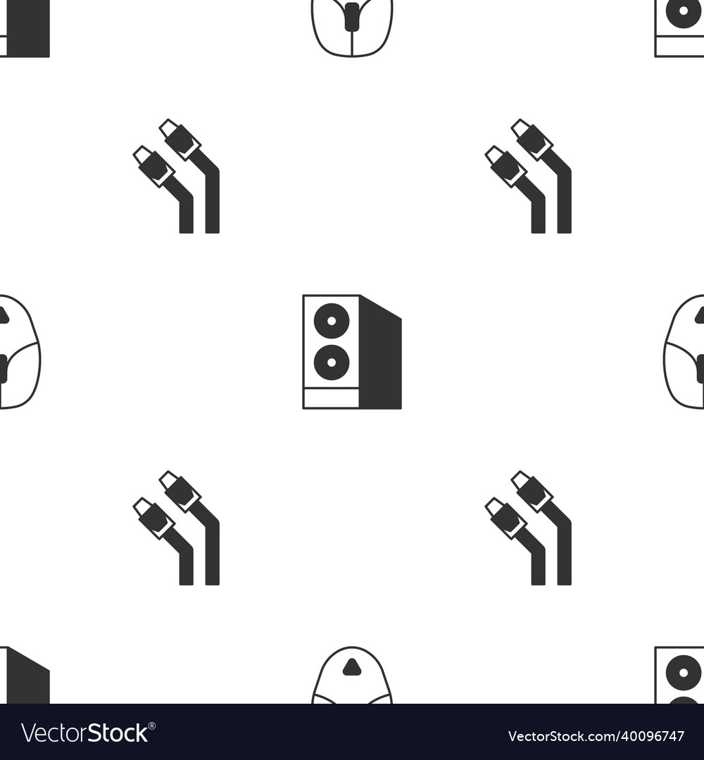 Set computer mouse case of and lan cable vector image Set computer mouse case of and lan cable