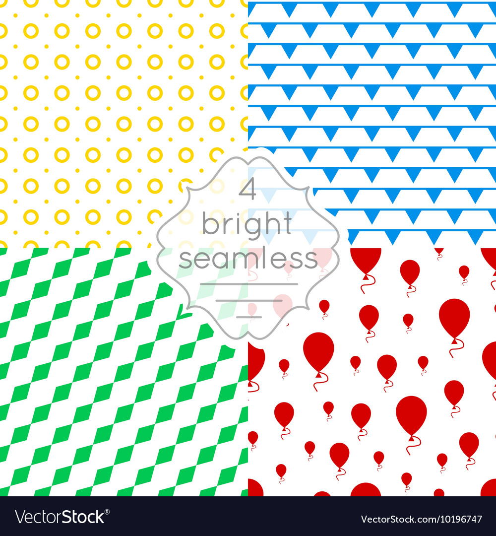Set of bright seamless patterns