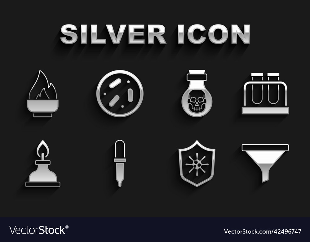 Set pipette test tube and flask funnel or filter vector image Set pipette test tube and flask funnel or filter