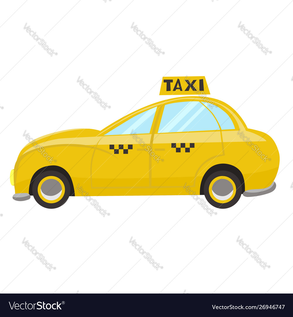 Taxi car isolated on a white background graphics Vector Image