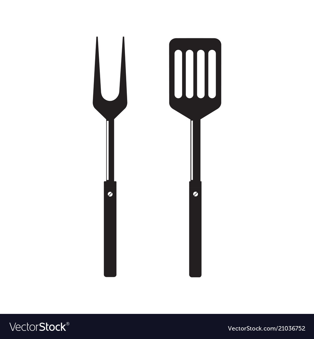 Bbq or grill tools icon barbecue fork with Vector Image