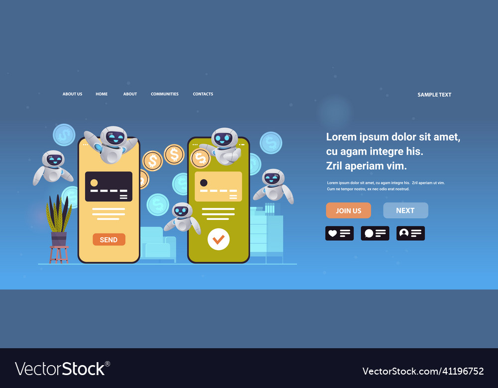 Chatbots sending or receiving dollar coins via