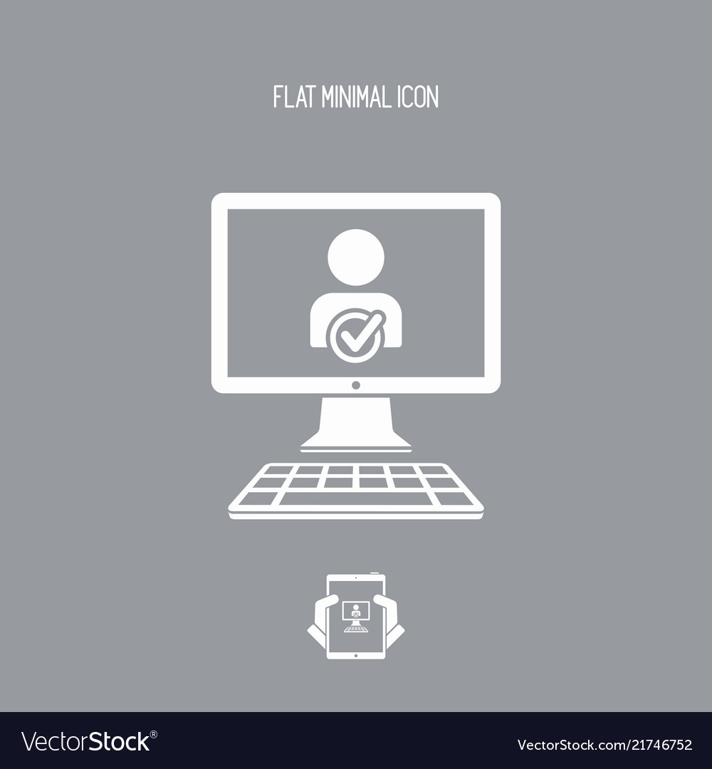 Check web contact - icon vector image Check web contact - icon