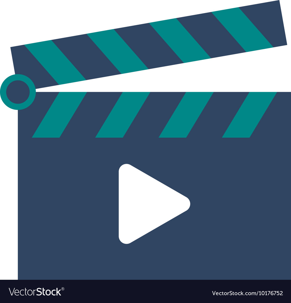 Clapperboard with play icon