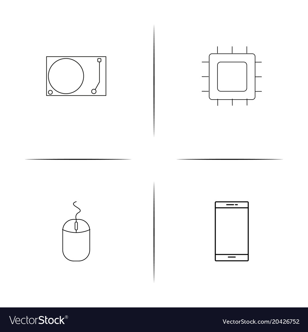 Devices simple linear icon setsimple outline icons