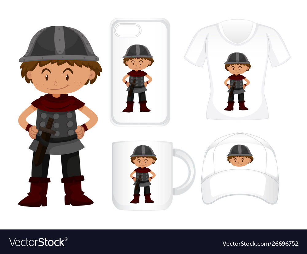 Graphic design on different products with vinking vector image Graphic design on different products with vinking
