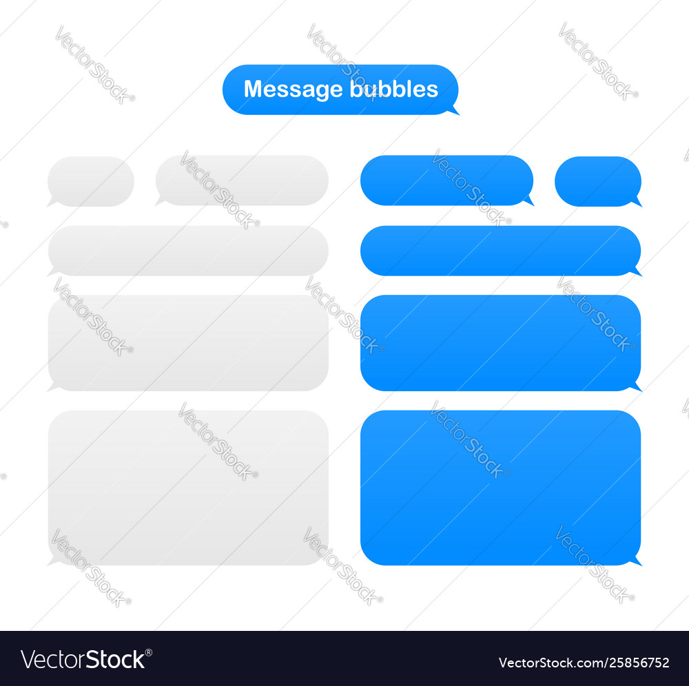 Message bubbles design template for messenger vector image Message bubbles design template for messenger