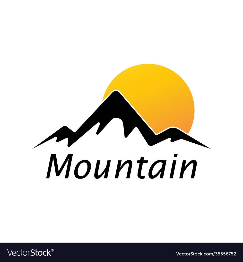 Mountain icon logo Royalty Free Vector Image - VectorStock