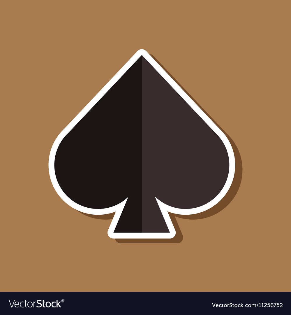 Paper sticker on stylish background poker game