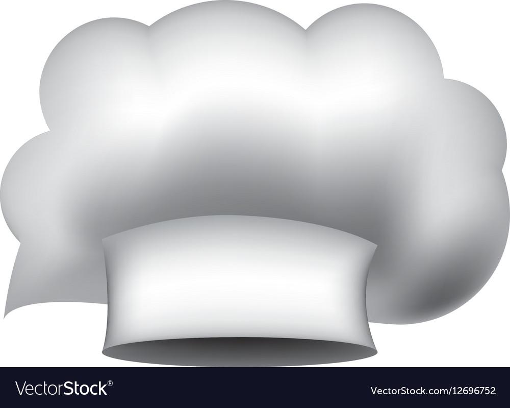 Realistic silhouette of chefs hat irregular