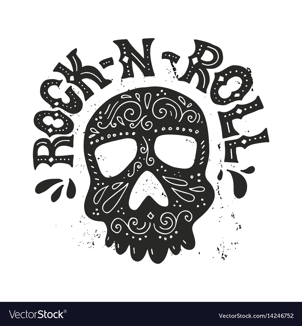 Rock-n-Roll Skull Poster