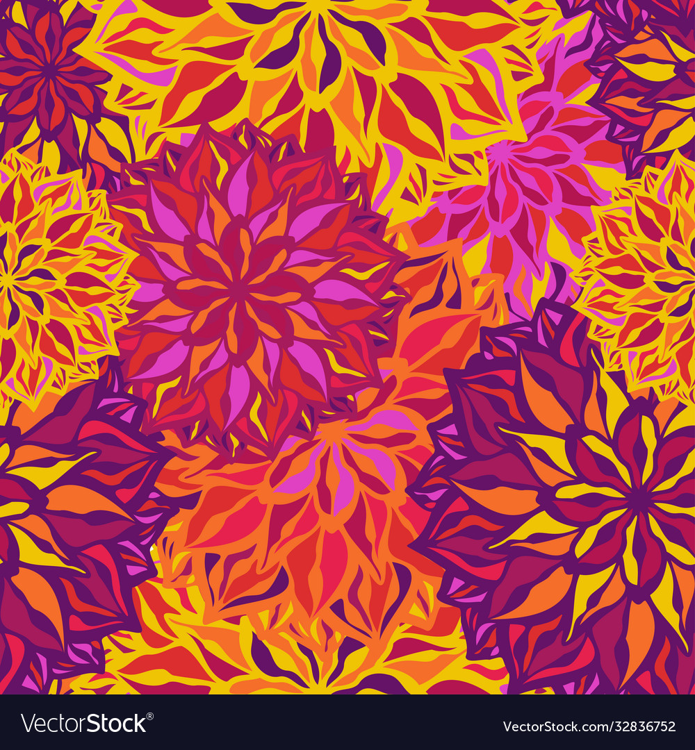Seamless pattern colorful design leaf vector image Seamless pattern colorful design leaf
