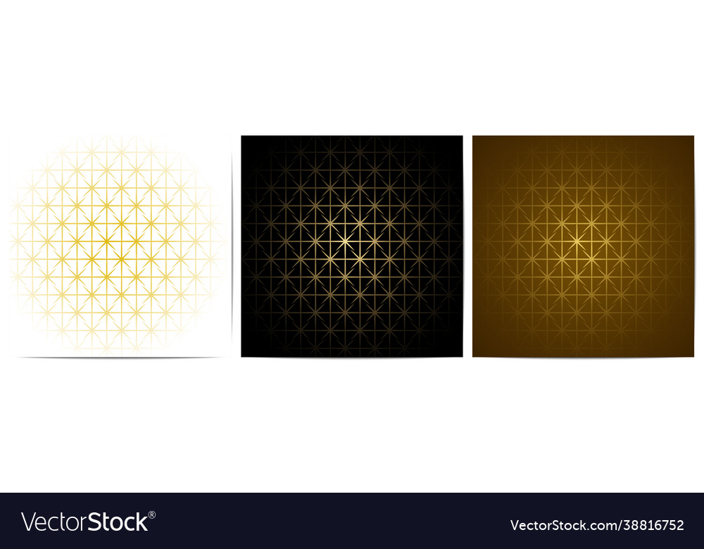Set pattern with golden sparkle vector image Set pattern with golden sparkle