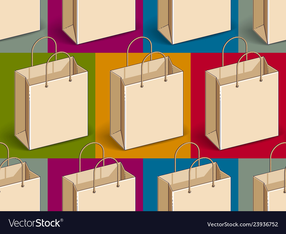 Shopping bags seamless background backdrop