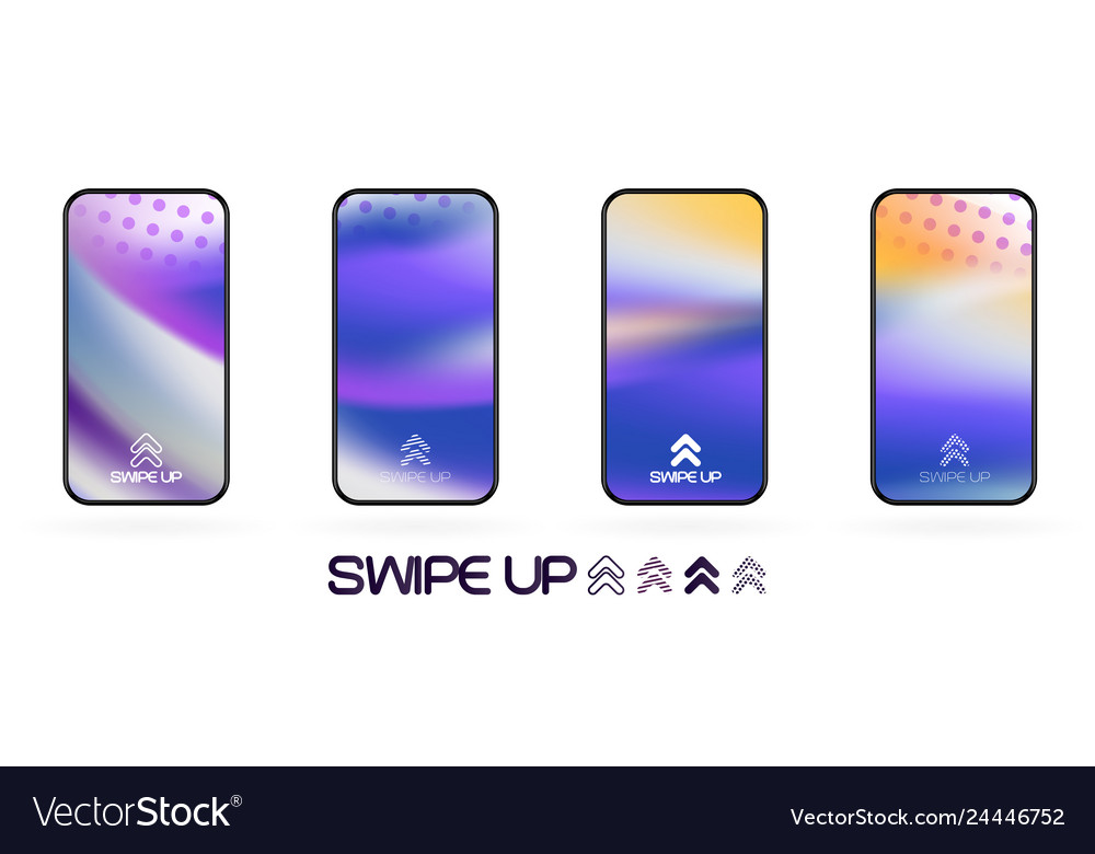 Swipe up template with abstract backdrop vector image Swipe up template with abstract backdrop