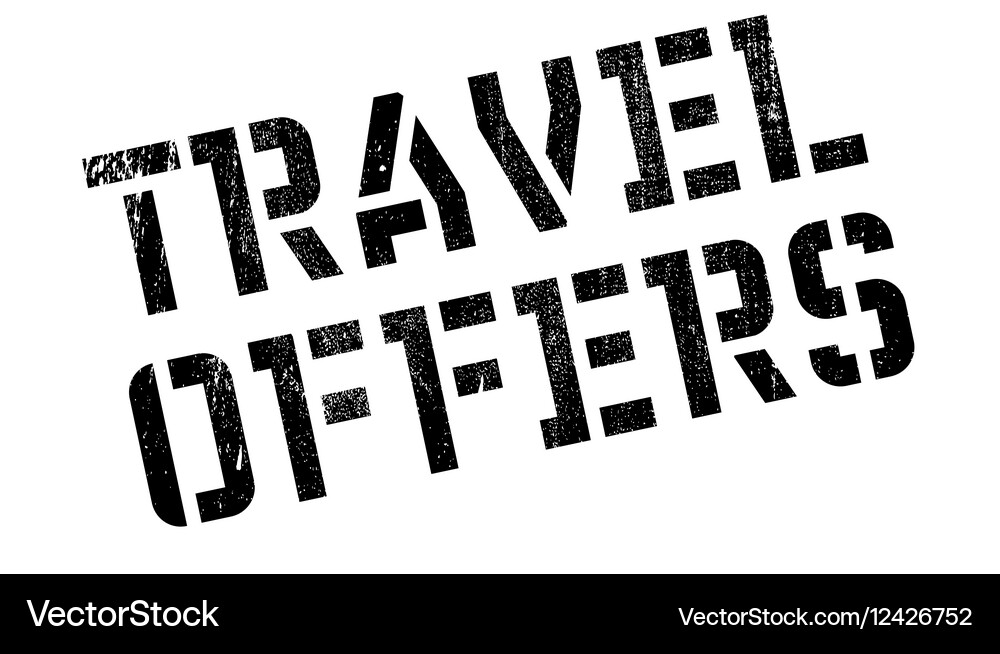 Travel offers rubber stamp Royalty Free Vector Image