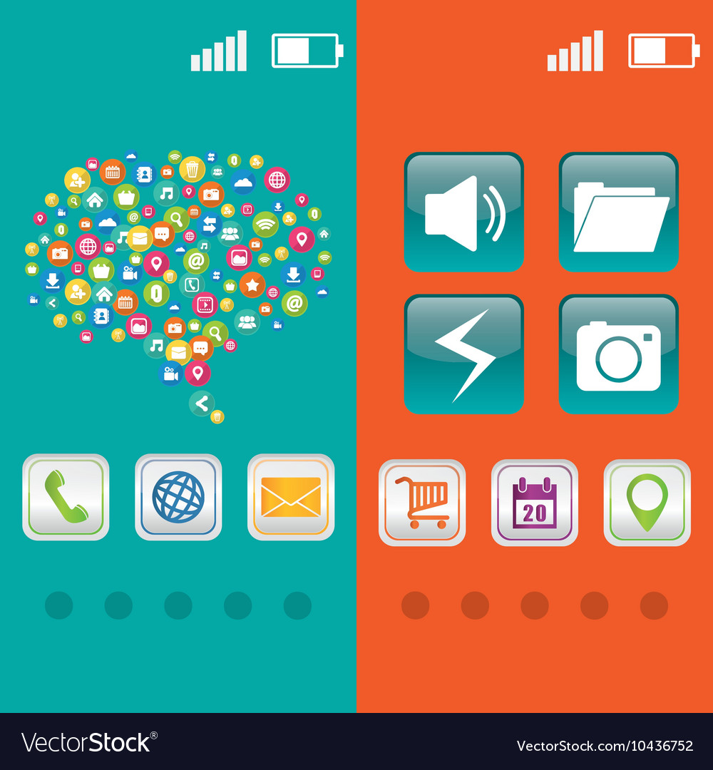 Wallpaper mobile apps design Royalty Free Vector Image Wallpaper mobile apps design Royalty Free Vector Image
