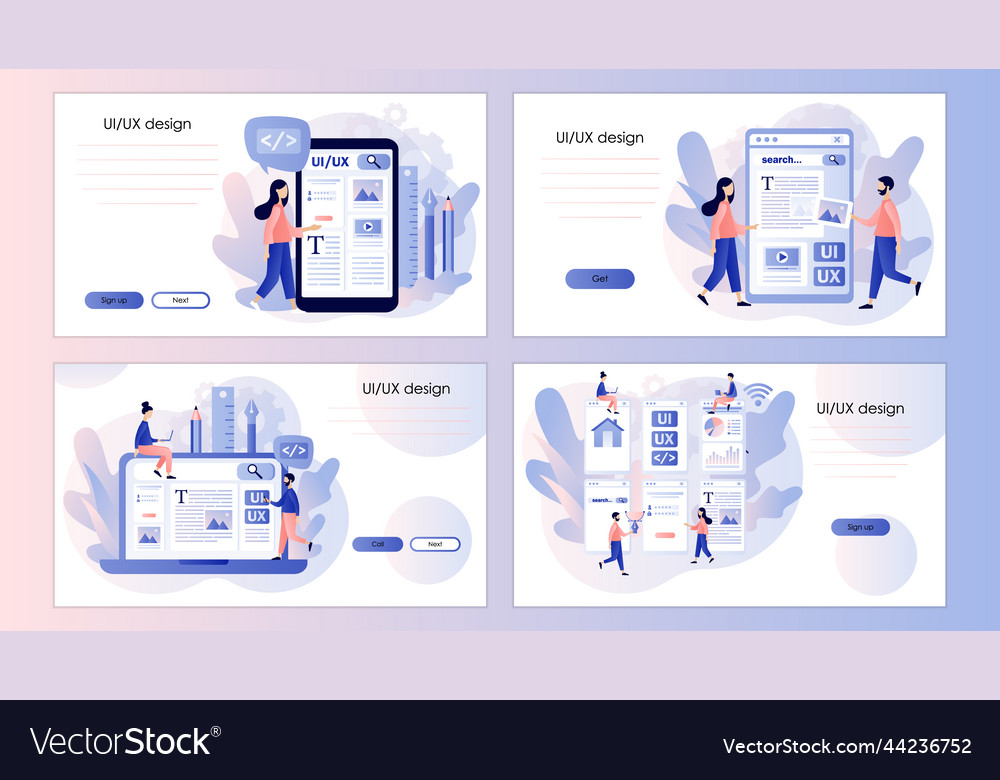 Web ui ux design mobile app Entwicklung vector image Web ui ux design mobile app Entwicklung