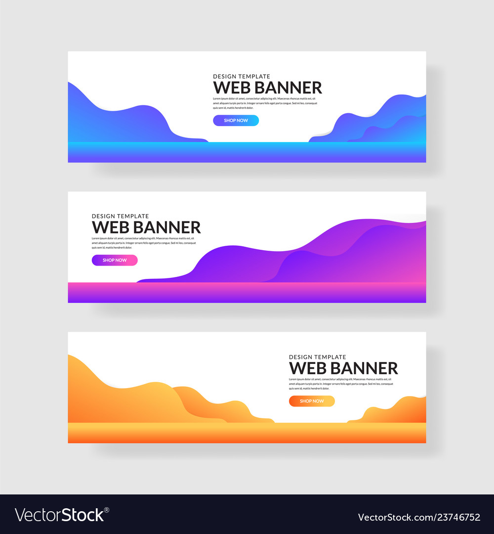 Website banner ui ux Royalty Free Vector Image