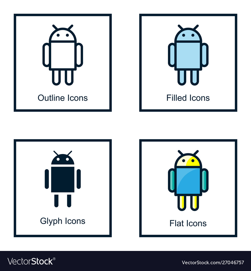 Android robot icons
