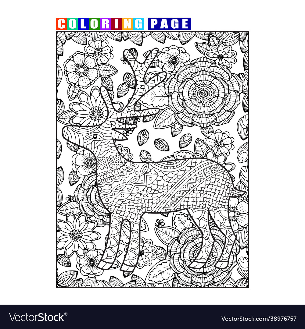 Animal coloring book for adults