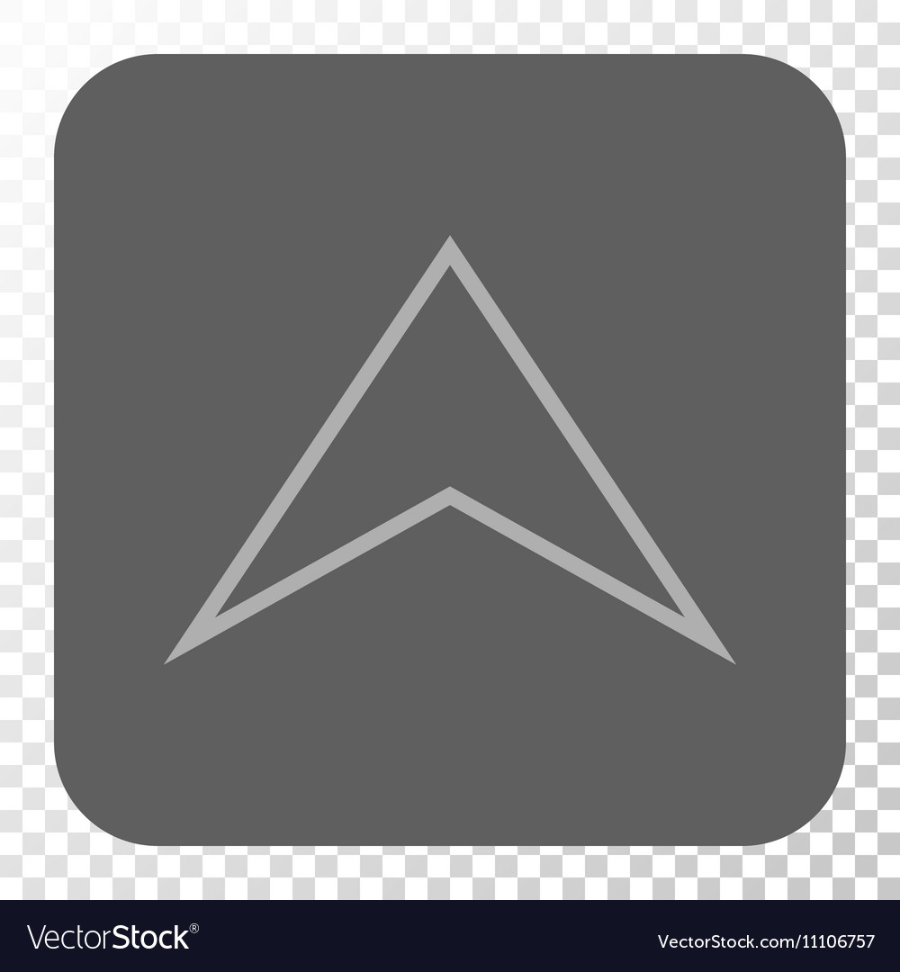 Arrowhead up rounded square button