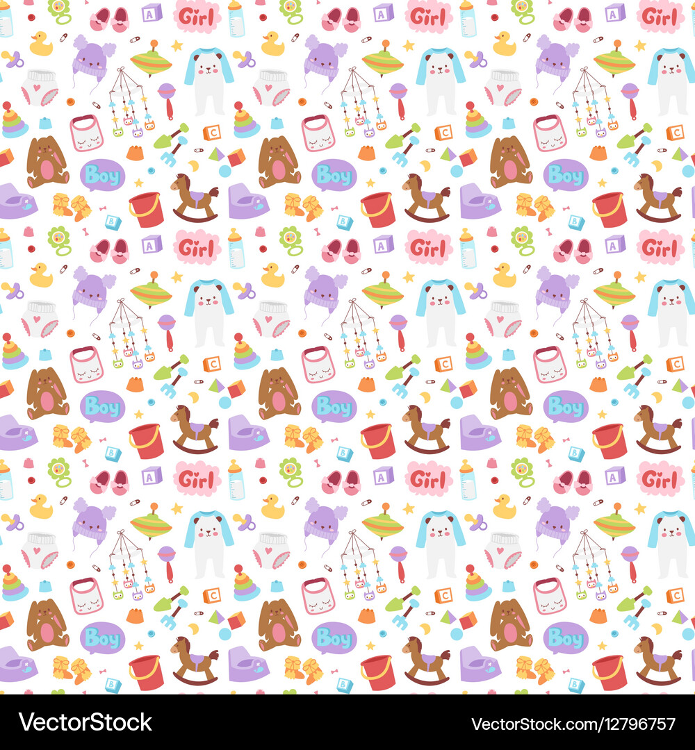 Baicons seamless pattern Royalty Free Vector Image