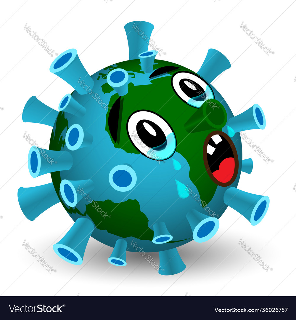 Corona Covid-19 Virus Monster With A Scary Face PNG Images