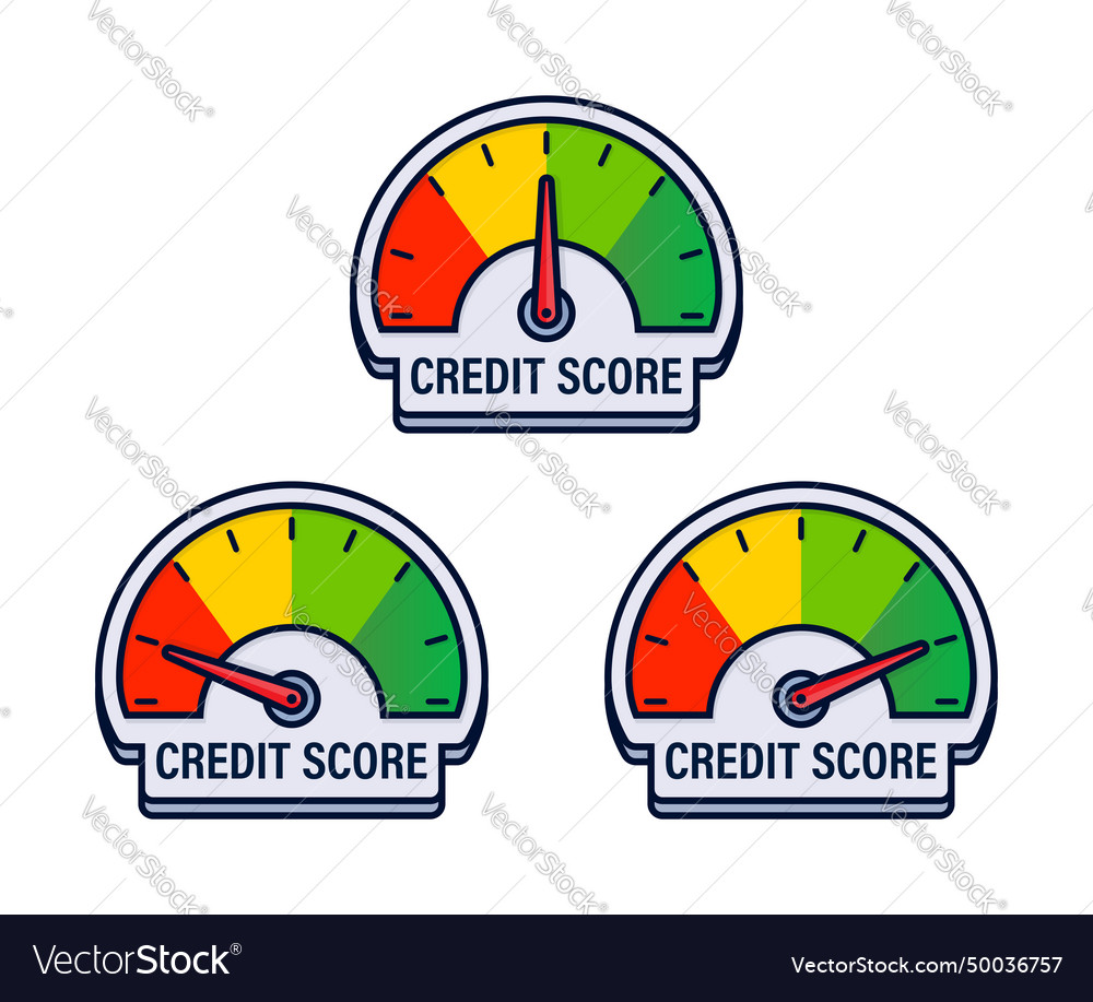 Collection of credit score gauges