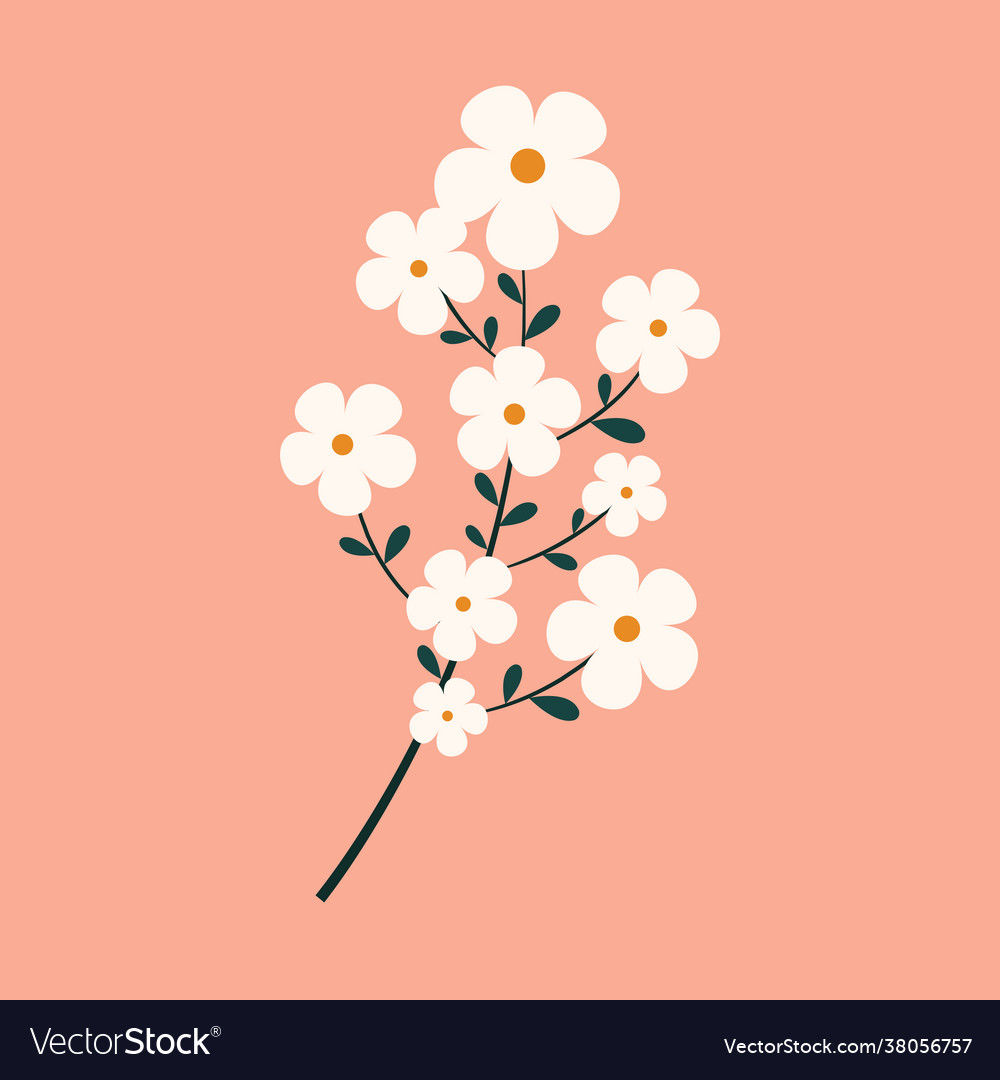 Floral Branch with Flowers