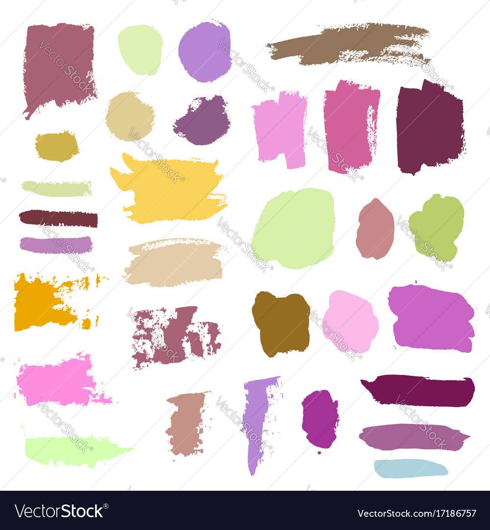 Grunge watercolor ink texture set