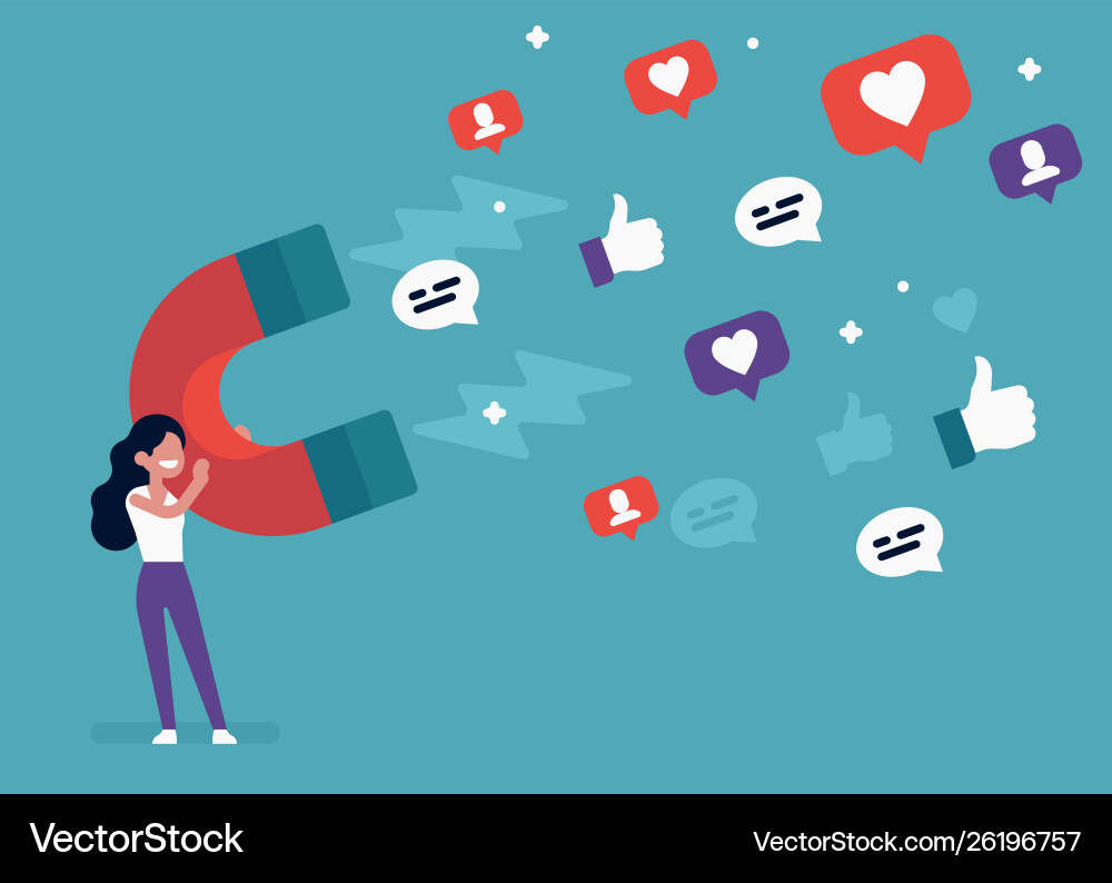 Influencer concept Royalty Free Vector Image - VectorStock