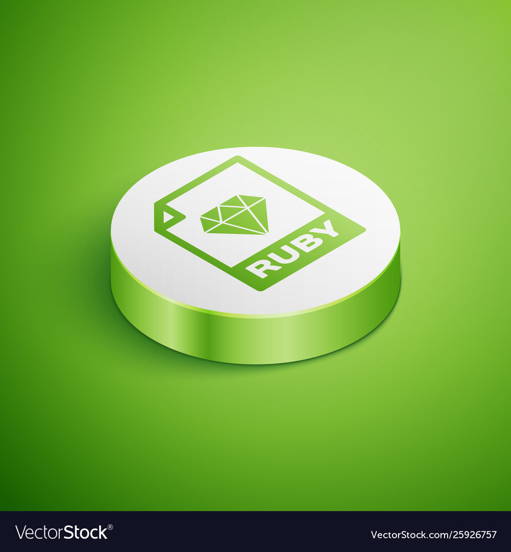 Isometric ruby file document icon download vector image Isometric ruby file document icon download