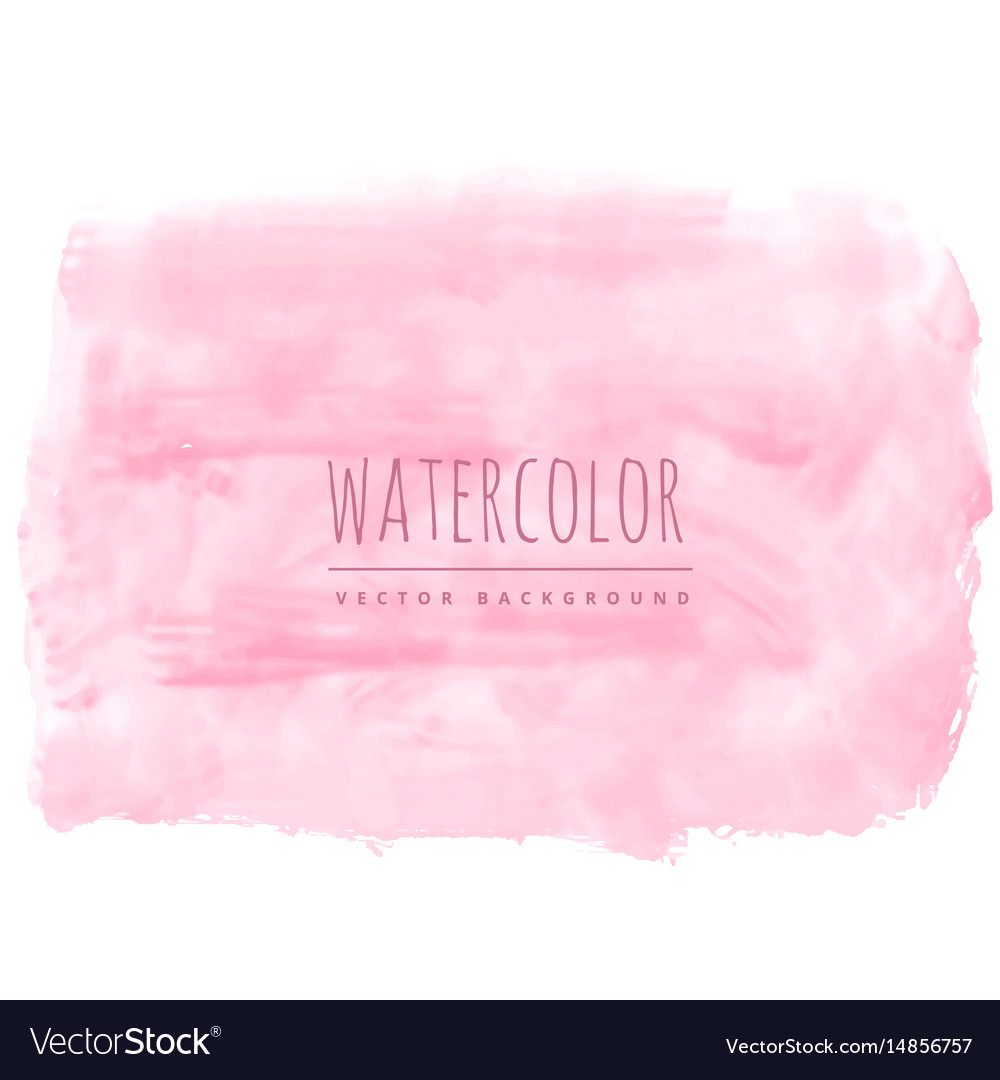 Light pink soft watercolor texture stain Vector Image