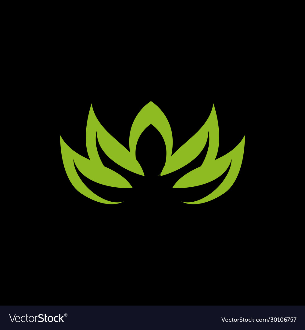 Lotus flower icon logo design template Royalty Free Vector