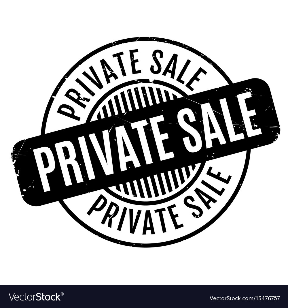 Private sale rubber stamp