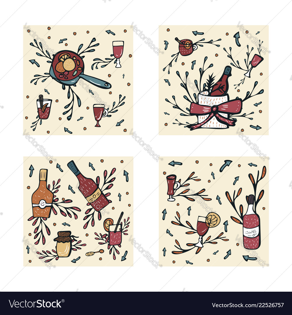 Set of mulled wine elements and objects