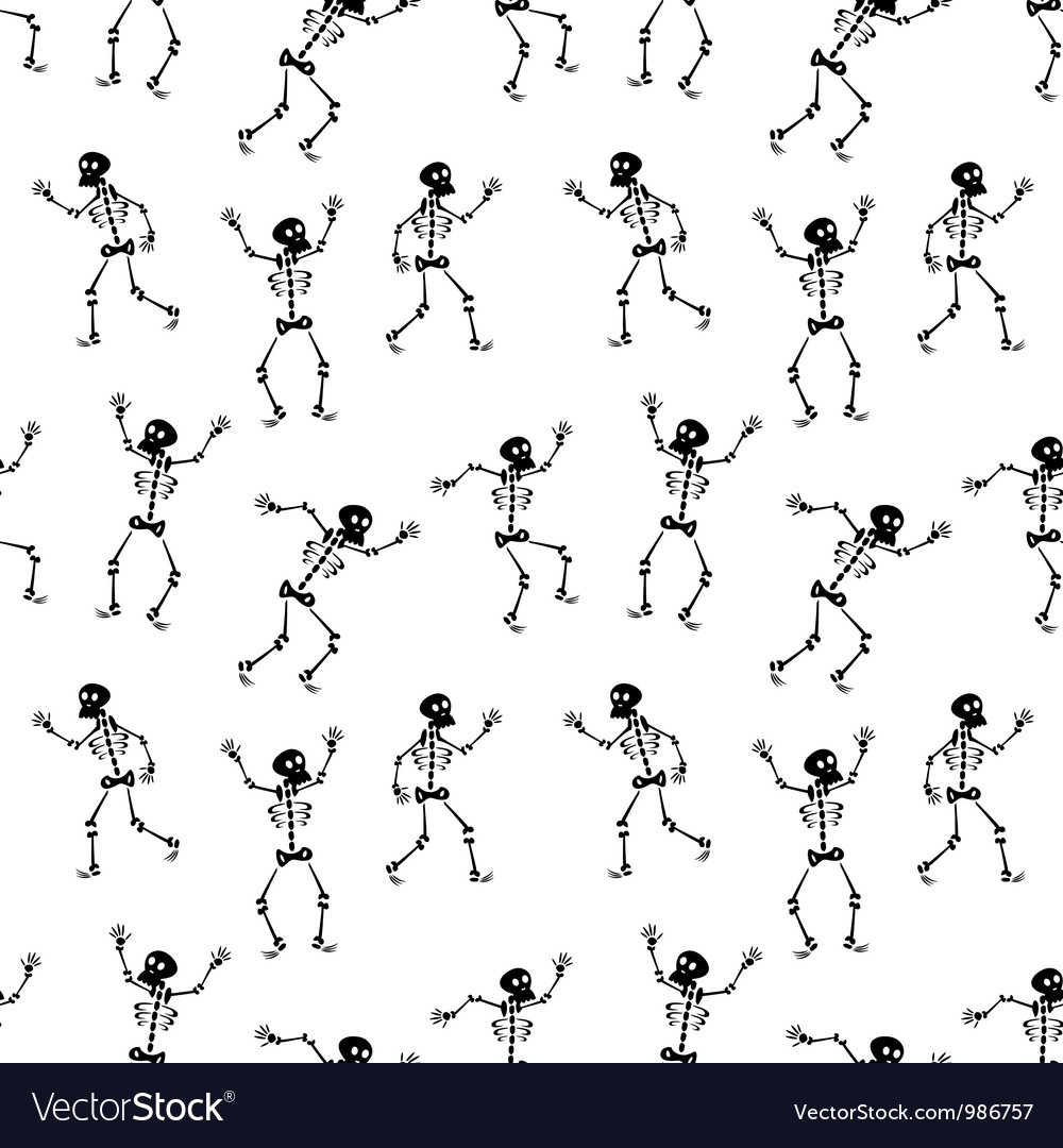 Skeletons seamless pattern