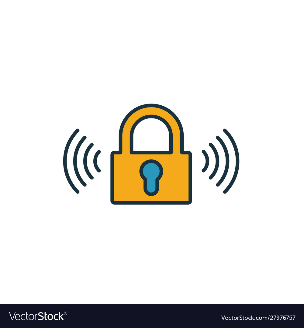 Smart lock icon simple element from home