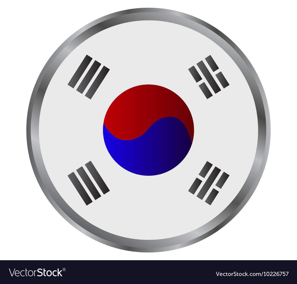 South korean flag Royalty Free Vector Image - VectorStock