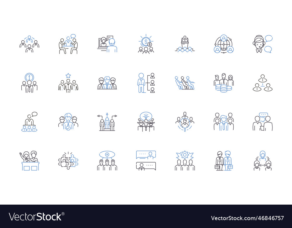 Unity line icons collection harmony Vector Image Unity line icons collection harmony