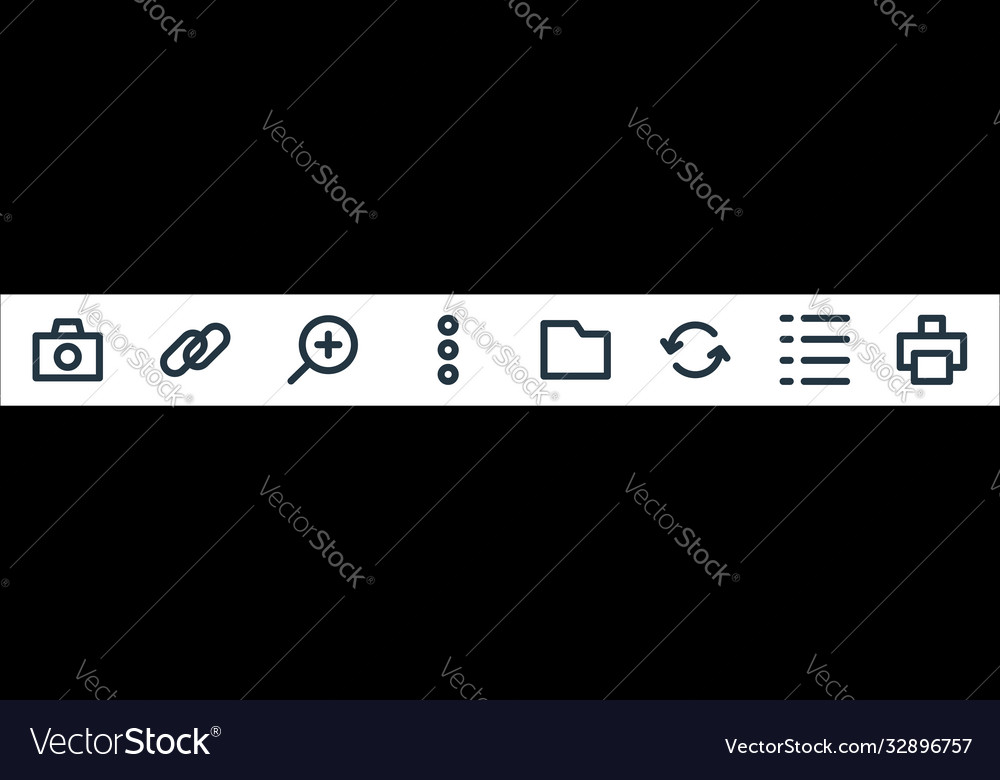 User interface line icons linear set quality