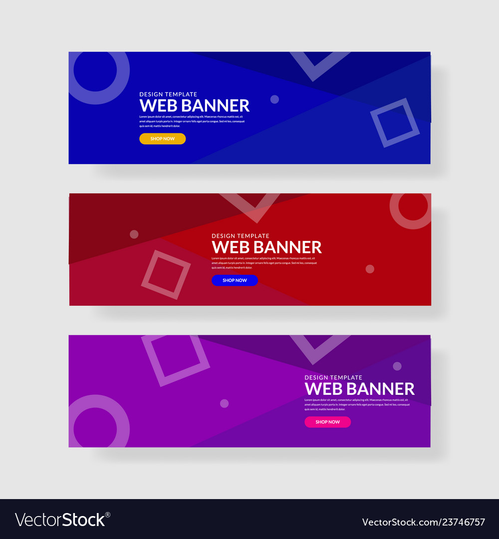 Website banner ui ux Royalty Free Vector Image