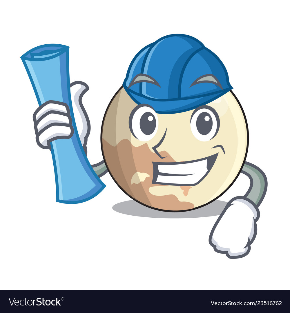 Architect image of planet pluto in character Vector Image Architect image of planet pluto in character