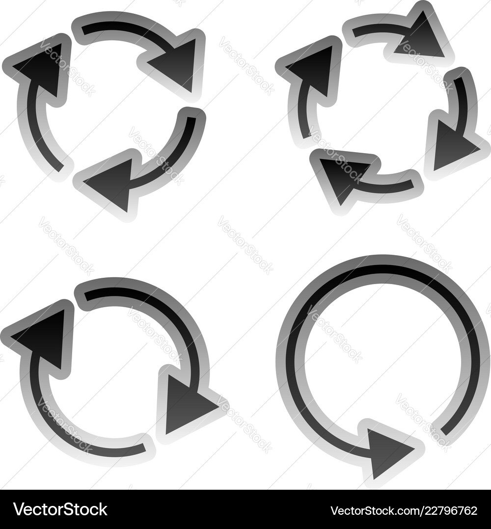 Circular arrow icon Royalty Free Vector Image - VectorStock