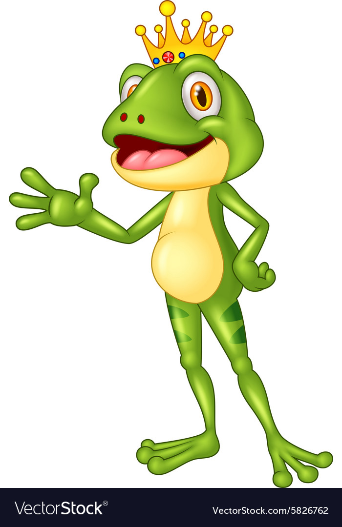 Cute frog presenting