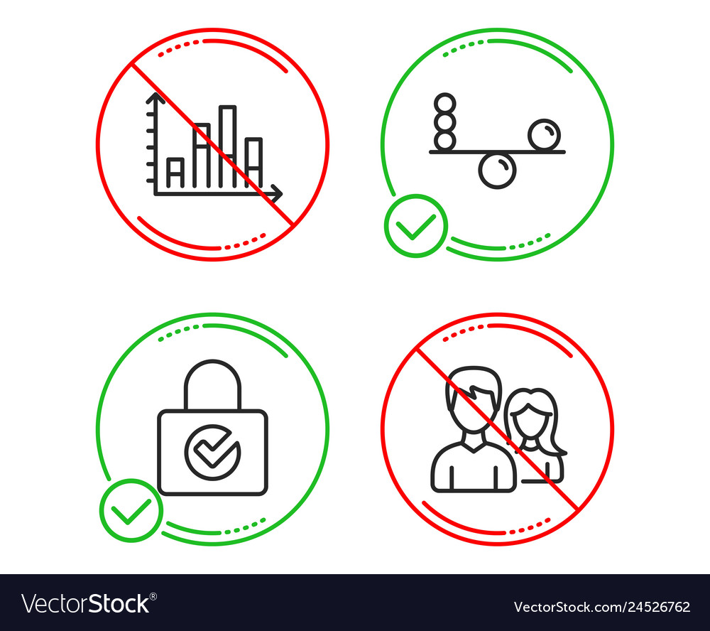Diagram graph balance and password encryption vector image Diagram graph balance and password encryption