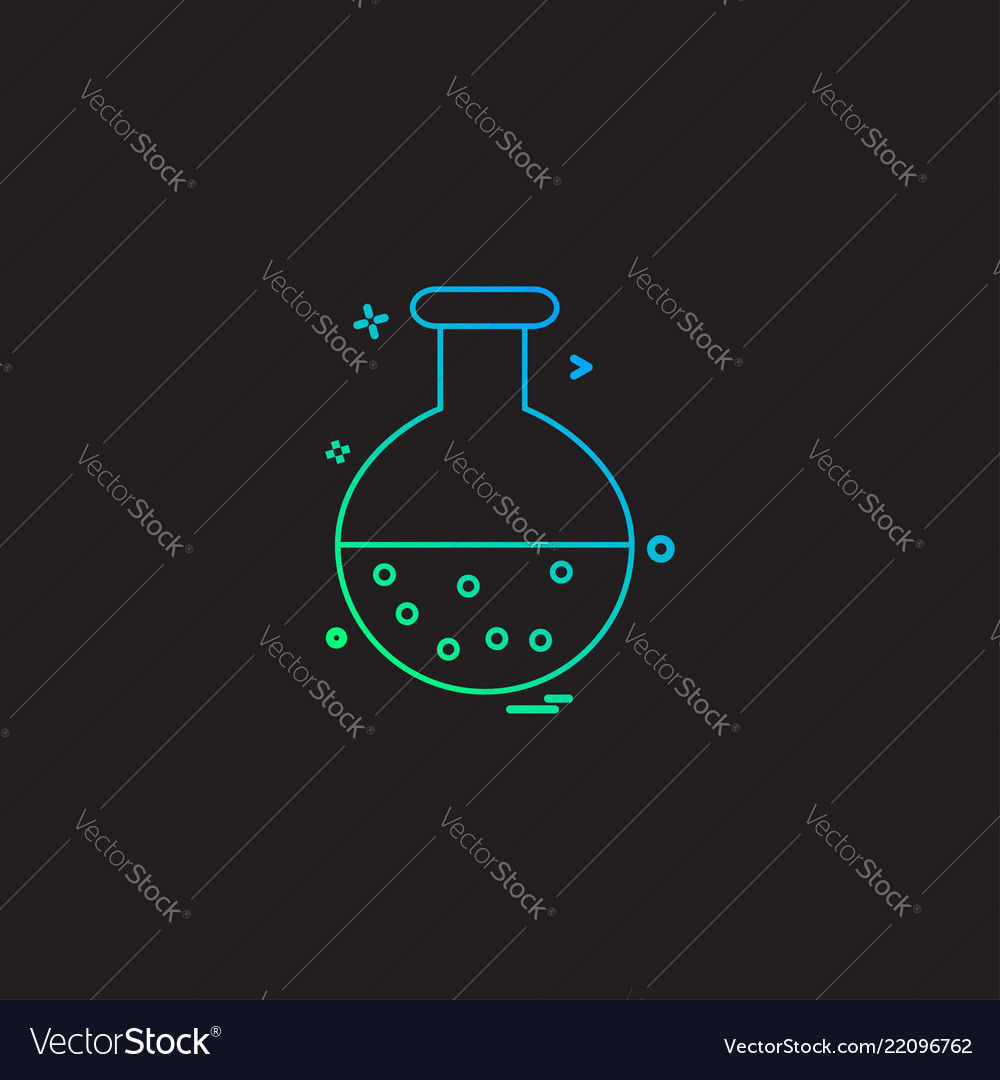 Flask icon design vector image Flask icon design