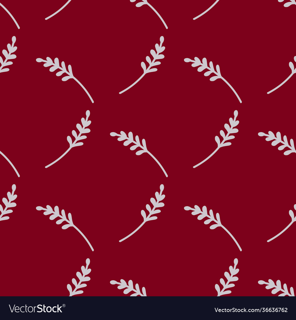 Geometric botany seamless pattern with branches