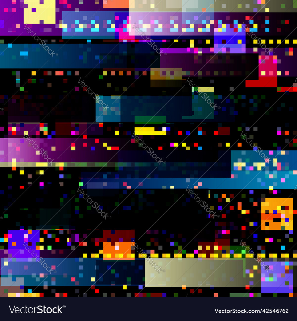 Glitch abstract background with colorful Vector Image Glitch abstract background with colorful